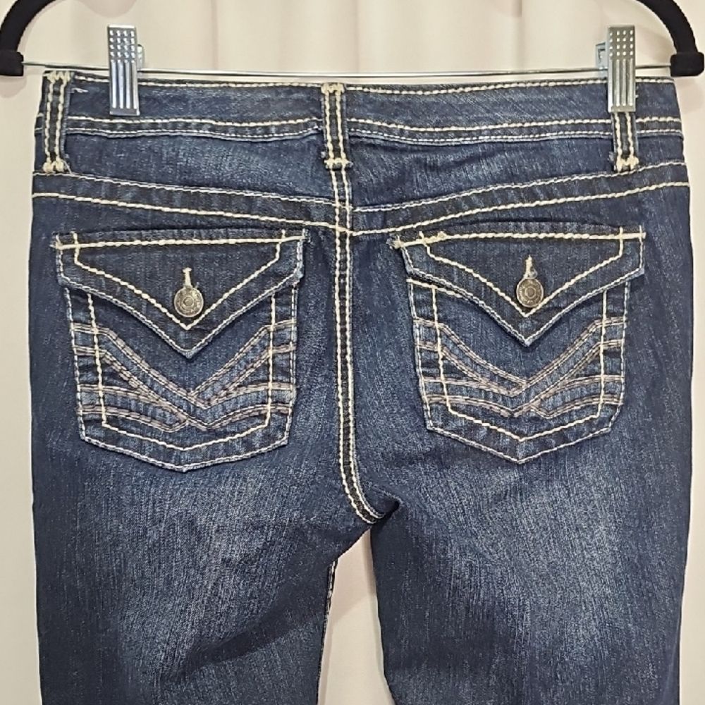 Nine West "Vintage America Jeans" Dark Indigo Women's Mid Rise Boot Cut Jeans - Picture 5 of 6